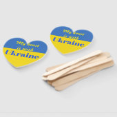 Éventail Mon coeur est avec l'Ukraine (Non-assemblé)