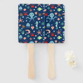 Éventail Monde marin (Devant et derrière)