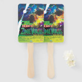 Éventail Mondes Zombie Galaxie d'Halloween (Devant et derrière)