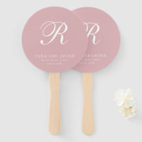 Monogram Élégant Rose Poussiéreuse Mariage Formel