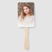 Éventail Monogram Gold White Photo Graduation (Devant)