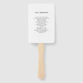 Éventail Monogramme classique moderne Dusty Blue | MARIAGE (Dos)