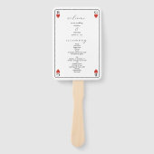 Éventail Monogramme Coeurs Jouer Carte Mariage Programme (Devant)