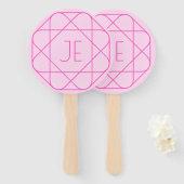 Éventail Monogramme cool, Style de logo de hanche | Rose &  (Devant et derrière)