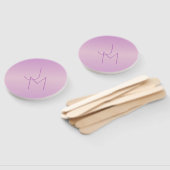 Éventail Monogramme de chevauchement unique | Lavande douce (Non-assemblé)