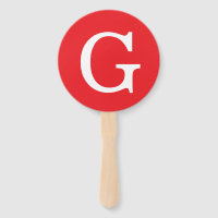 Monogramme de lettre initiale rouge blanc simple