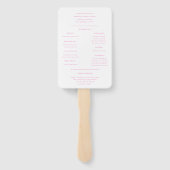 Éventail Monogramme Diamant Avec Fleurs Programme De Mariag (Dos)