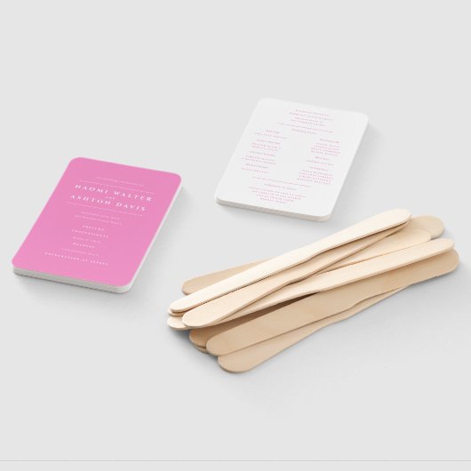 Éventail Monogramme Diamant Avec Fleurs Programme De Mariag (Non-assemblé)