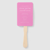 Éventail Monogramme Diamant Avec Fleurs Programme De Mariag (Devant)