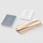 Éventail Monogramme Dusty Blue Script Programme de mariage (Non-assemblé)