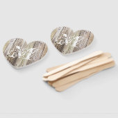 Éventail Monogramme en bois rustique (Non-assemblé)