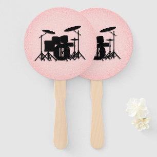 Éventail Monogramme Ensemble de musique Design rose
