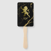 Éventail Monogramme Lion Royal Doré (Dos)