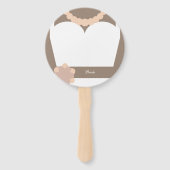 Éventail Monogramme. Mariage marié Gown & Groom Tuxedo (Dos)