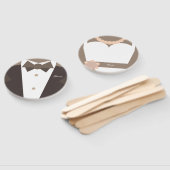 Éventail Monogramme. Mariage marié Gown & Groom Tuxedo (Non-assemblé)