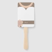 Éventail Monogramme. Mariage marié Gown & Groom Tuxedo (Dos)