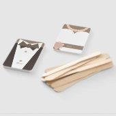 Éventail Monogramme. Mariage marié Gown & Groom Tuxedo (Non-assemblé)