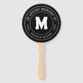 Éventail Monogramme Mémorial En Mémoire Affectueuse (Dos)
