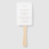 Éventail Monogramme moderne Dusty Rose Script Wedding Progr (Devant)