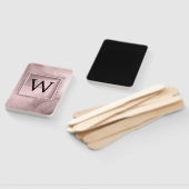 Éventail Monogramme rose Parties scintillant or (Non-assemblé)