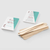 Éventail Monogramme turquoise 💍 Élégance géométrique moder (Non-assemblé)