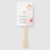 Éventail Monogrammes Fleurs aquarelles. Soirée de mariage d (Devant)