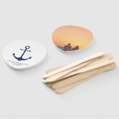 Éventail Monographie d'ancre nautique photo marine bleu Mar (Non-assemblé)