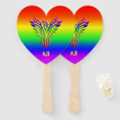 Éventail Monographie personnalisée, LGBT Rainbow Pride Phoe (Devant et derrière)