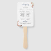 Éventail Moody Blue Copper Wedding Programme (Dos)