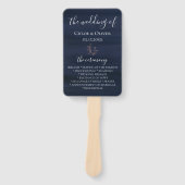 Éventail Moody Blue Wedding Program (Devant)