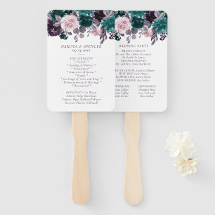 Éventail Moody Boho Eggplant Purple Turquoise Garland Pro