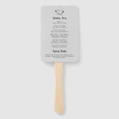 Éventail Moody Gothic Floral Coffin Grey Wedding Programme (Dos)