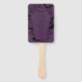 Éventail Moody Gothic Floral Coffin Programme de mariage Pu (Devant)