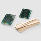 Éventail Moody Ink Emerald Gold Abstrait Program ID988 (Non-assemblé)