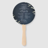 Éventail Moody Marine minima verdure programme de mariage r (Dos)