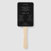 Éventail Moody Tropics Wedding Program (Dos)