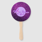 Éventail MoonDreams Musique Purple Faux Parties scintillant (Dos)