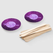 Éventail MoonDreams Musique Purple Faux Parties scintillant (Non-assemblé)