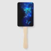 Éventail Morpho Butterfly in the Dark Background (Dos)