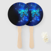 Éventail Morpho Butterfly in the Dark Background (Devant et derrière)