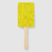Éventail Motif Abstrait jaune orange (Dos)