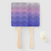 Éventail Motif Abstrait Violet Rose Hexagone (Devant et derrière)
