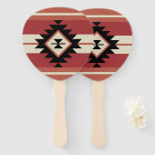 Éventail Motif Aztec (Devant et derrière)
