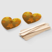 Éventail Motif d'automne avec feuilles d'érable en chute et (Non-assemblé)