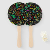 Éventail Motif de Fiesta du Mexique (Devant et derrière)