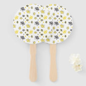 Éventail Motif des abeilles Ventilateur à main - abeille Vi (Devant et derrière)