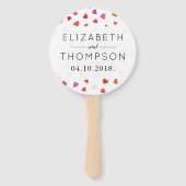 Éventail Motif Des Coeurs, Coeurs Rouges, Amour, Mariage (Dos)