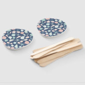 Éventail motif des coquillages (Non-assemblé)