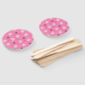 Éventail Motif d'Halloween rose (Non-assemblé)