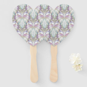 Éventail Motif Oracle Owl Pastel Purple
